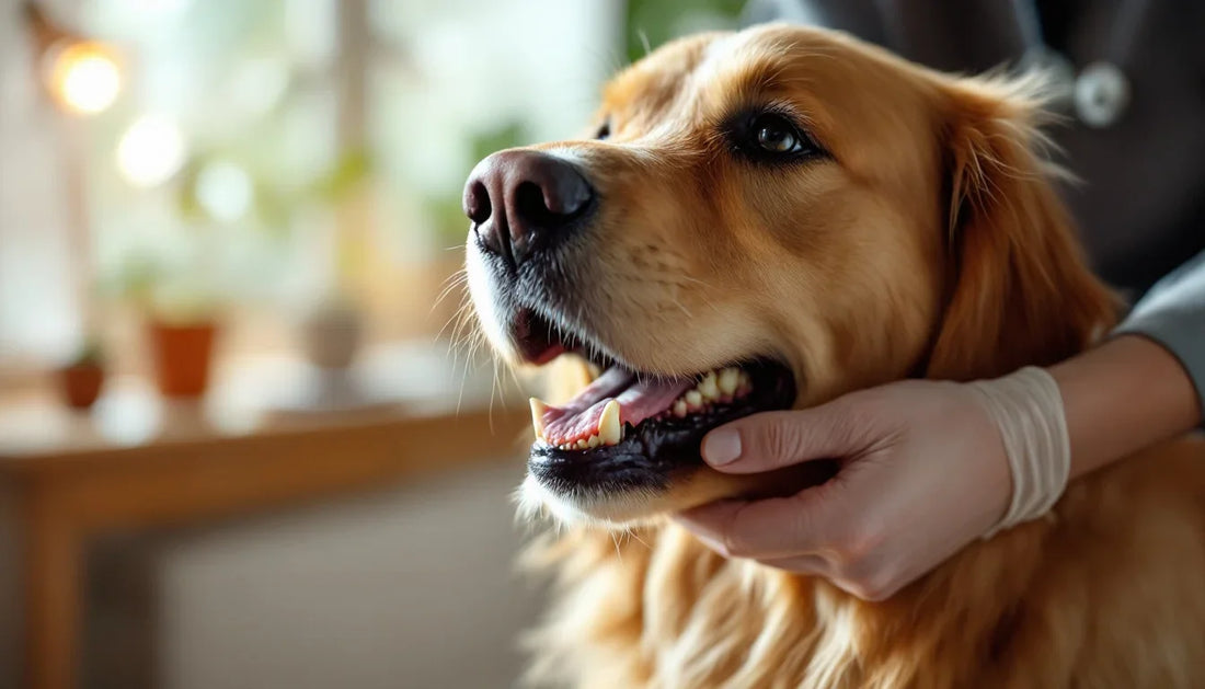 Köpeğin ağız ve diş bakımının nazikçe kontrol edilmesi